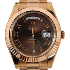 rolex day date ii rose gold chocolate dial