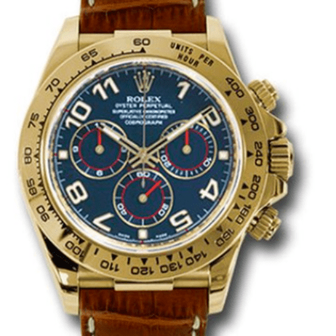 rolex daytona yellow gold blue dial