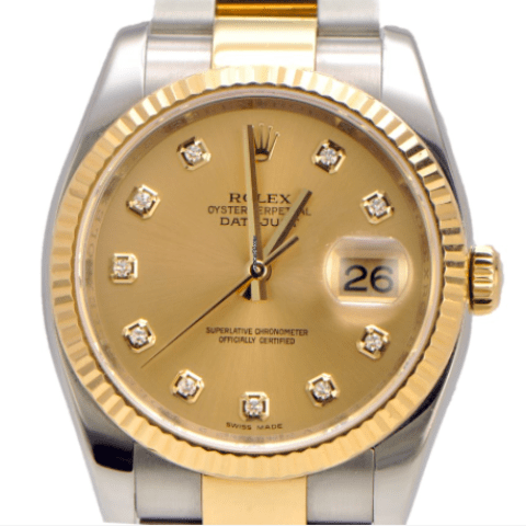 datejust two tone diamond