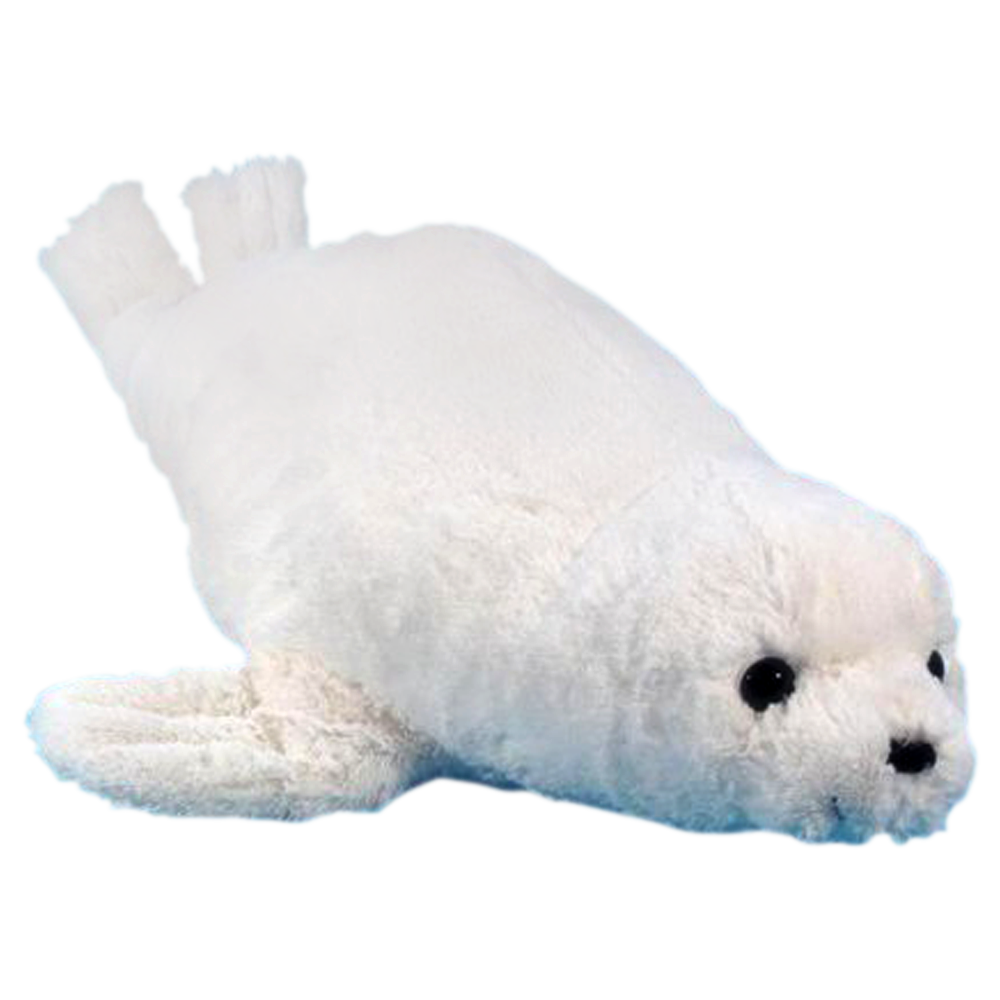 white stuffed seal