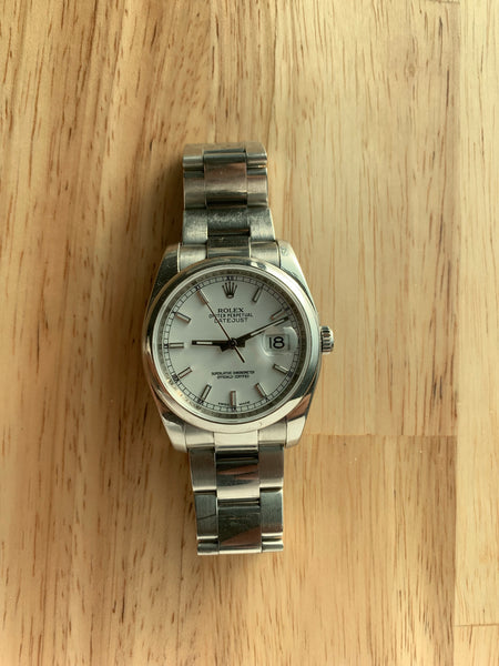 rolex 116200 silver