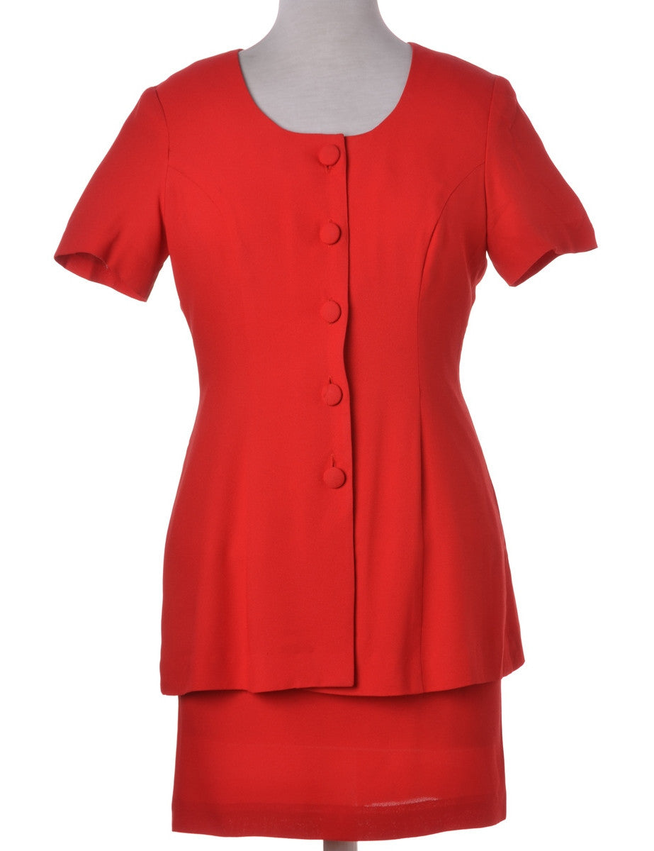 Day Dress Red With Full Lining