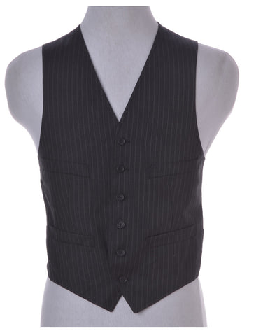 Waistcoat Black With A Belted Back