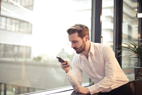 man with mobile phone