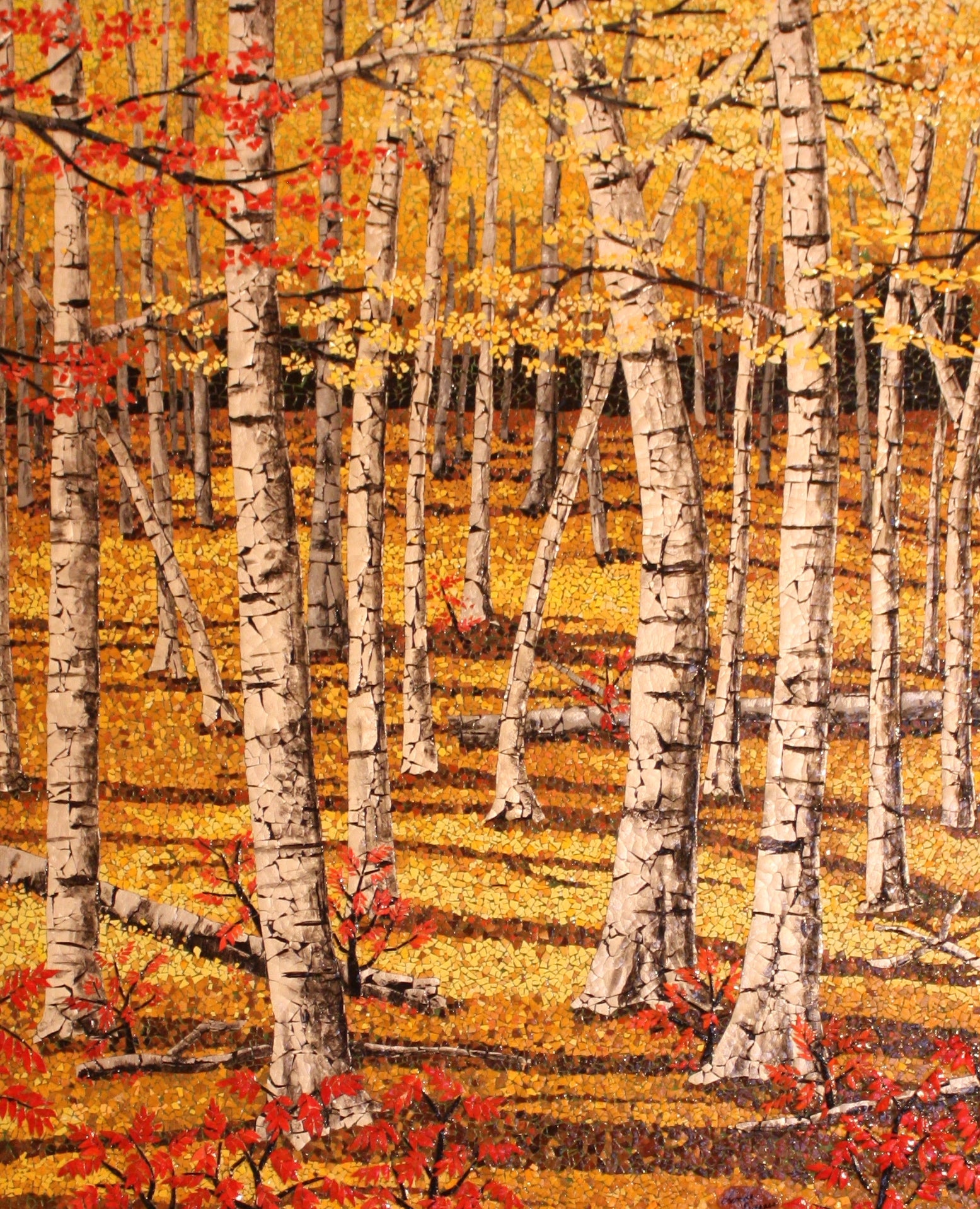 Autumn Birches by Linda Biggers