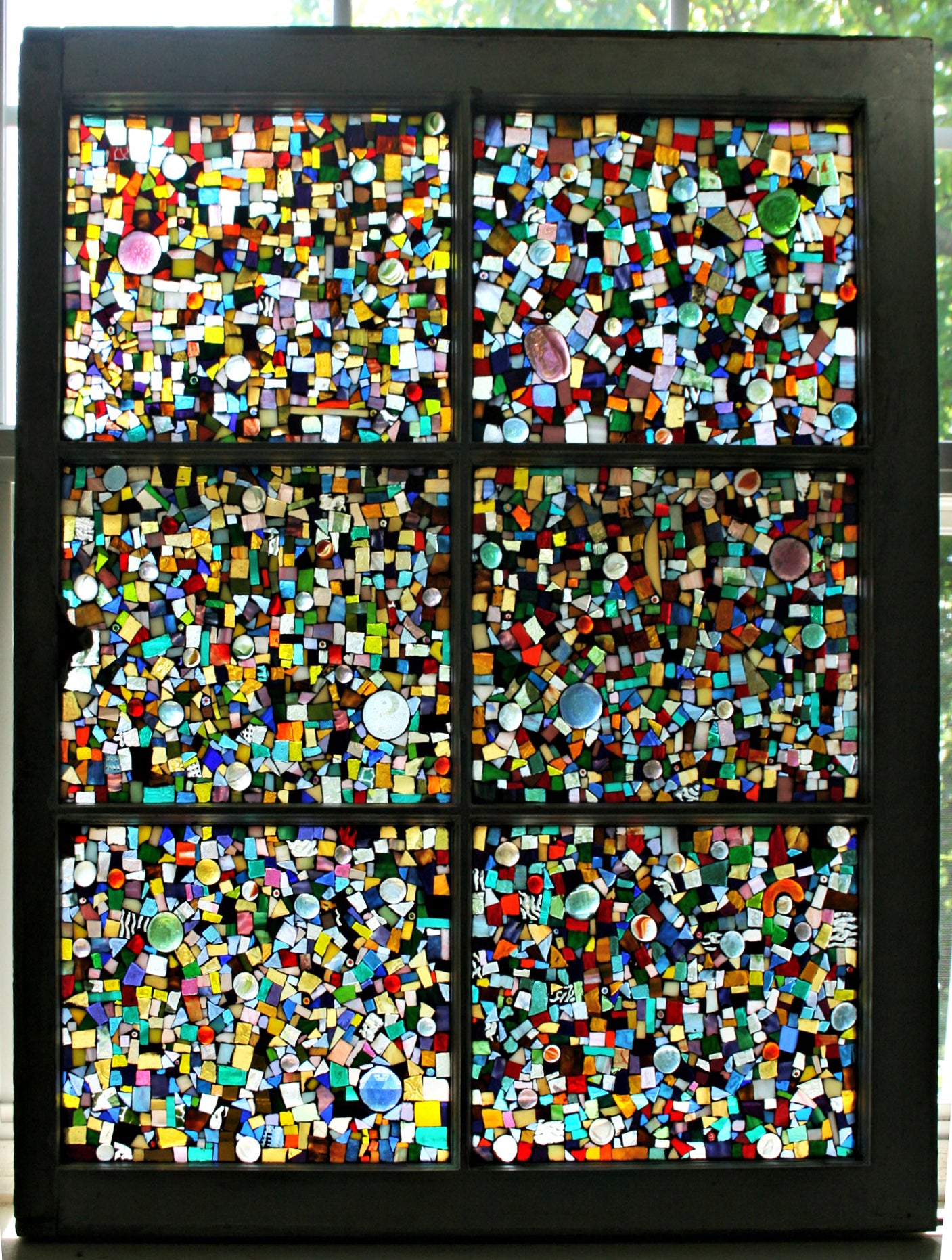 Scrap Glass Old Window by Cindy White
