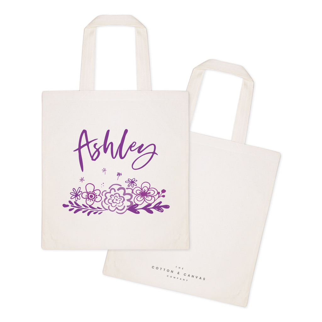 purple canvas tote bags