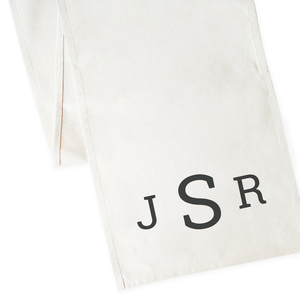 monogram table runner