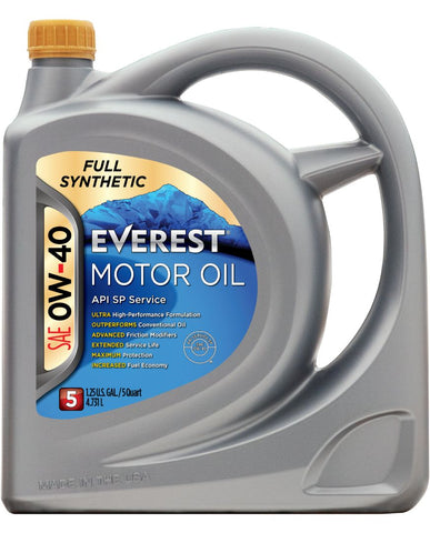 Everest 0w 40 Full Synthetic Motor Oil 5L