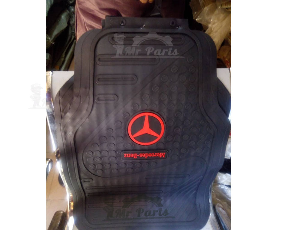 Mercedes Benz Branded 4 Piece Rubber Car Floor Mats Black Red