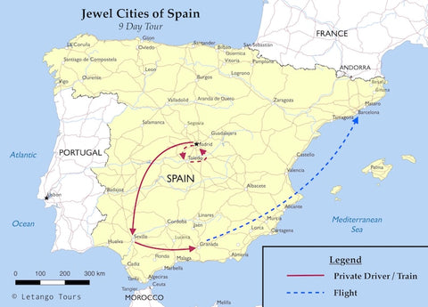 Jewel Cities of Spain in 9 day Letango Tours