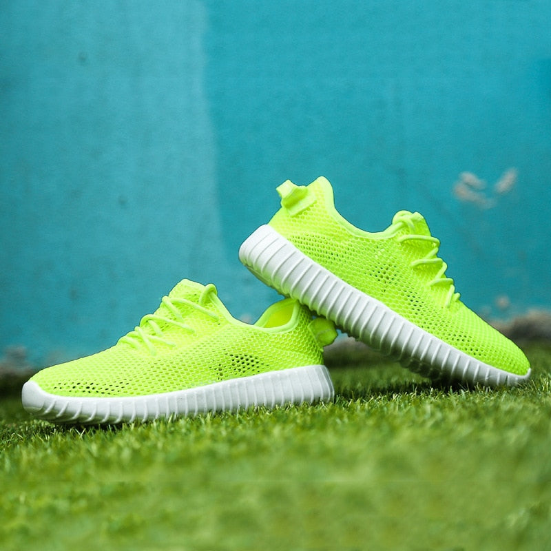 neon colour sports shoes