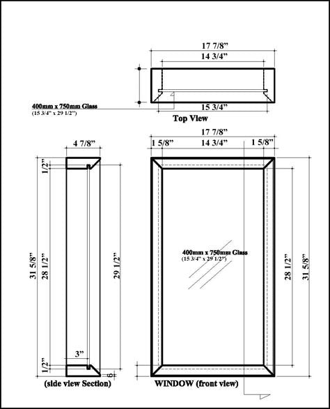 Sauna Window 18 x 32 Specifications