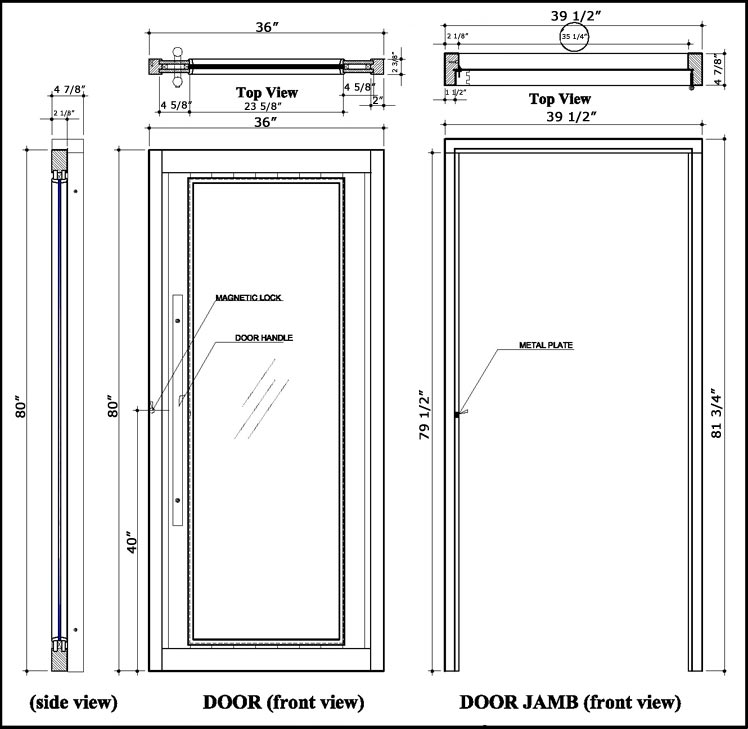 Superior Sauna ADA Full Glass Door Specifications