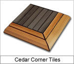 Superior Sauna Cedar Corner Tiles