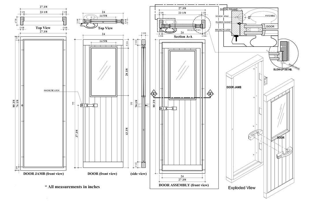 Superior Sauna Half Glass Door Specifications