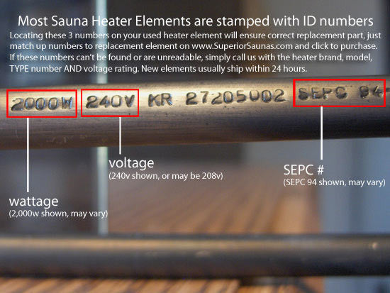 Heater Element Numbers