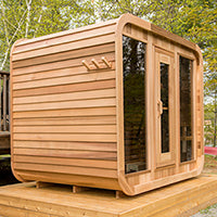 Superior Sauna Luna Outdoor Sauna Clear Cedar