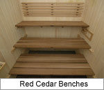 Superior Sauna Custom Red Cedar Benches