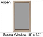 Superior Sauna 18 x 32 Aspen Sauna Window