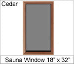 Superior Sauna 18 x 32 Cedar Sauna Window