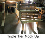 Superior Sauna Triple Tier Bench Mock Up