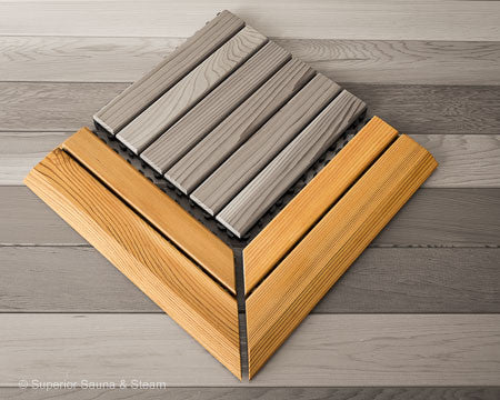 Cedar Flooring Snap Together Corner Superior Saunas