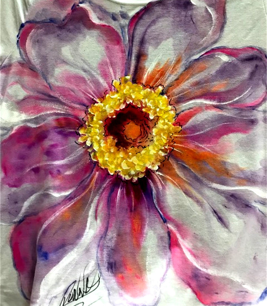 Fabric Painting - Watercolor Flower Shirt Downloadable Video Lesson