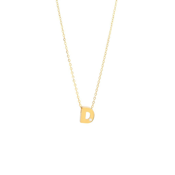 initial d necklace gold