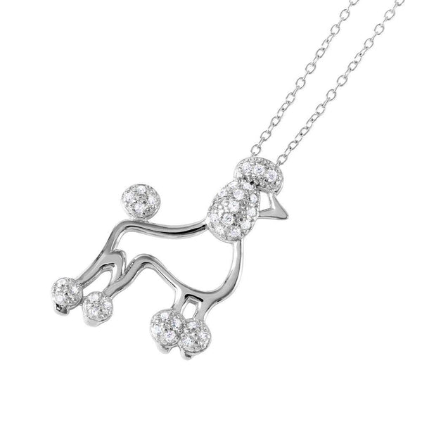 poodle necklace charm