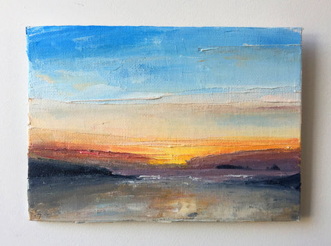 Summertime Sunset Oil Painting
