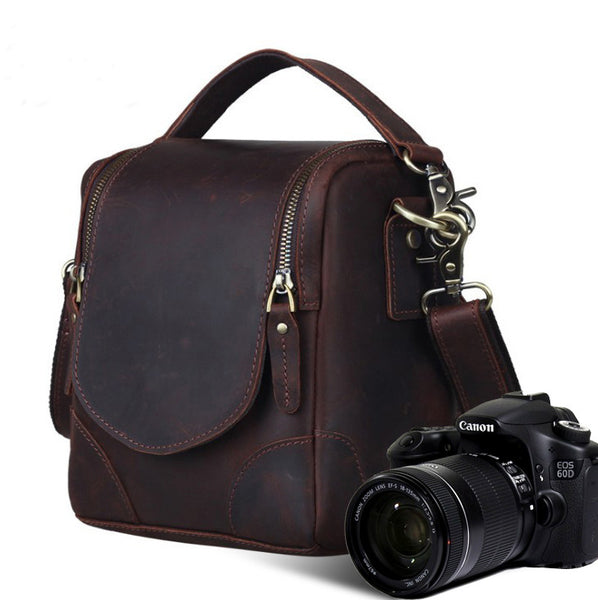 Leather Camera Bag, DSLR Camera Bag, Removable Padded for DSLR Camera – Leajanebag