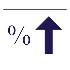 percentage and arrow