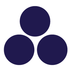 three blue circles