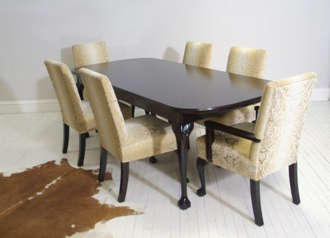 Dining Table With Antique Chairs