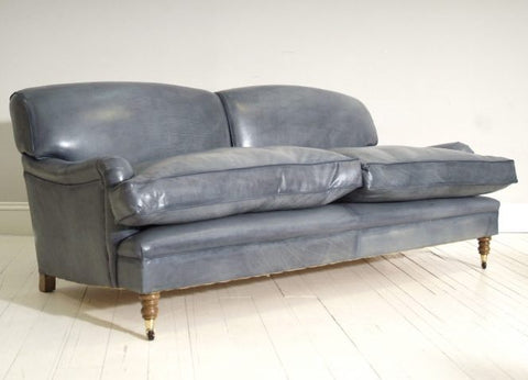 Grey Leather Chesterfield Front 