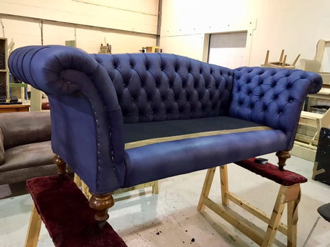 Chesterfield sofa hand dyed