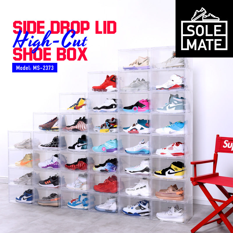 side drop shoe box
