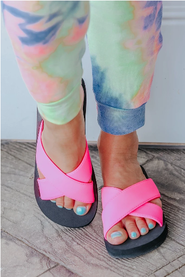 hot pink sandals
