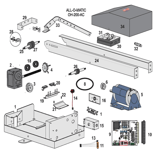 Allomatic Oh200 Ac Overhead Door Opener