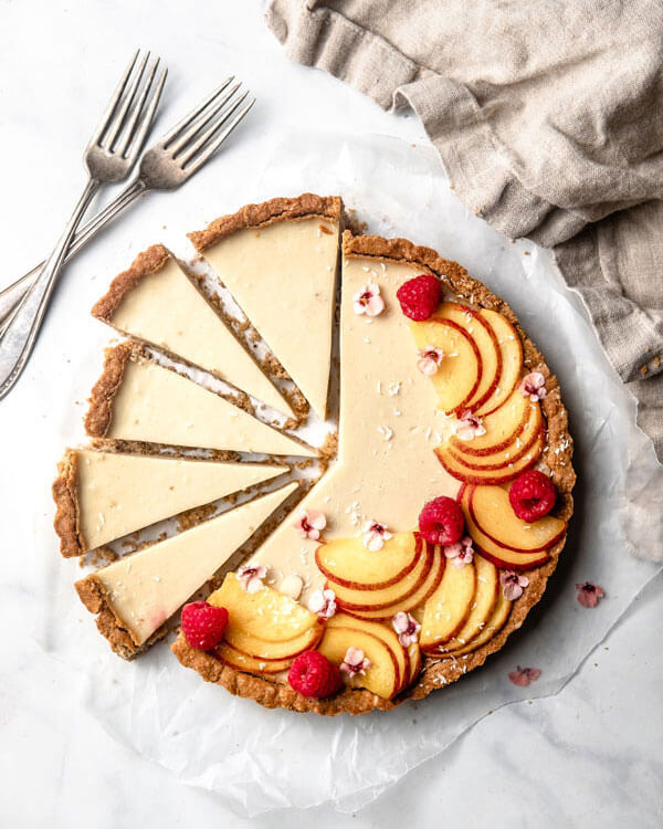 a vegan Peach Tart