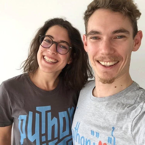The Nerdlettering.com founding couple—Dan and Anja