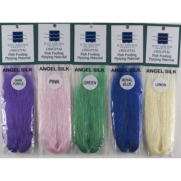 ANGEL HAIR  fine tinsel flash fly tying material Angel Silk 4Trouts Lot of 3 5 7 