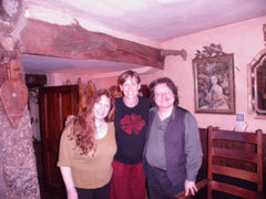 Wendy, me and Brian Froud at their cottage in the UK.