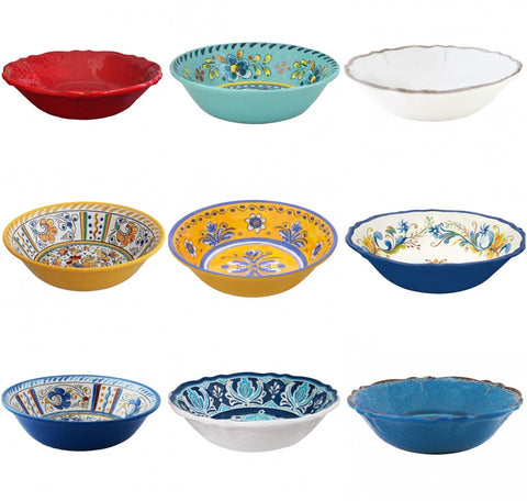 Le-Cadeaux-Cereal-Bowl-Bowls-Garnet-Red-Madrid-Turquoise-Turq-Rustica-Antique-White-Rooster-Yellow-Benidorm-Floral-Harvest-Rooster-Blue-Havana-Antiqua-Blue