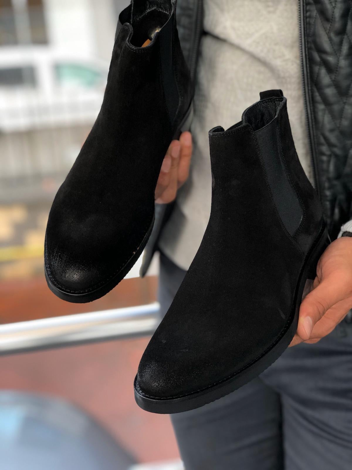 Accord temperatur Examen album The Aqua Black Suede Leather Chelsea Boots – BRABION