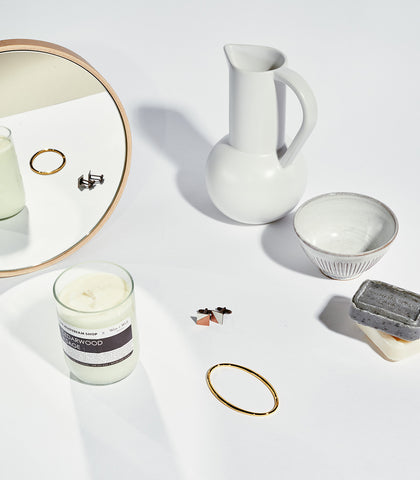 candle ceramic soap jug mirror jewellery