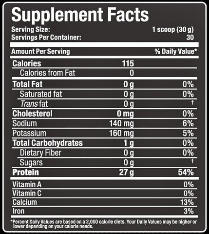 Allmax Isoflex Supplement Facts