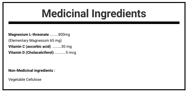 ATP lab Mind Mag 60vcaps supplement facts