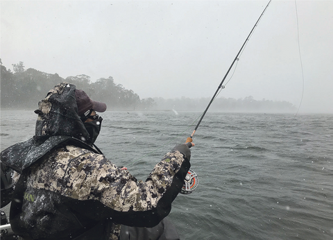 World Flyfishing Champion Howard Croston Fishing in Tasmania's Penstock Lagoon